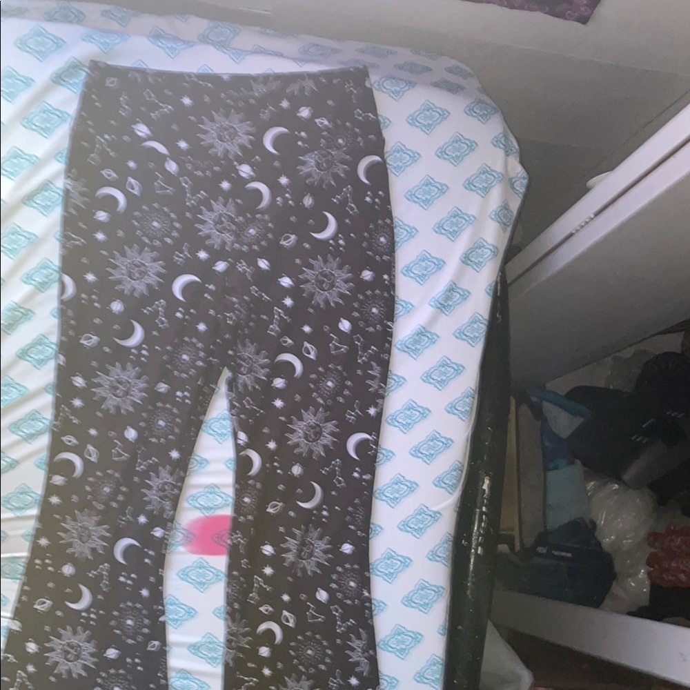 Black and White Celestial Print Pants